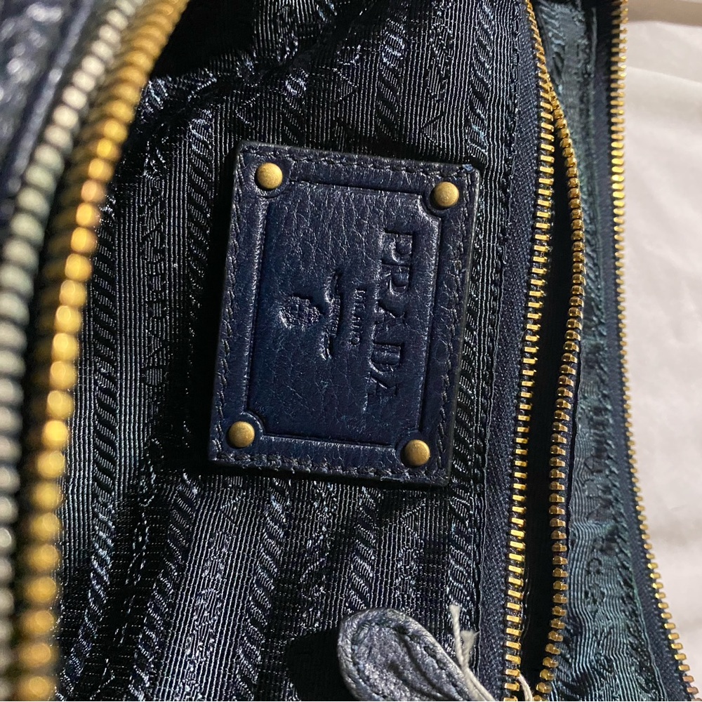 Large Navy Blue PRADA Hobo Bag - Picture 2 of 11
